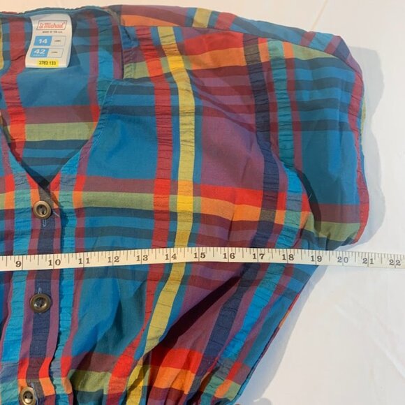 St Michael Plaid Cinch Waist Midi Dress - Picture 5 of 8